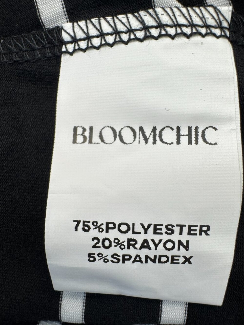 NWT BloomChic Supersoft Essentials Black White Stripe A-Line T-Shirt Dress 14-16 - Picture 12 of 13